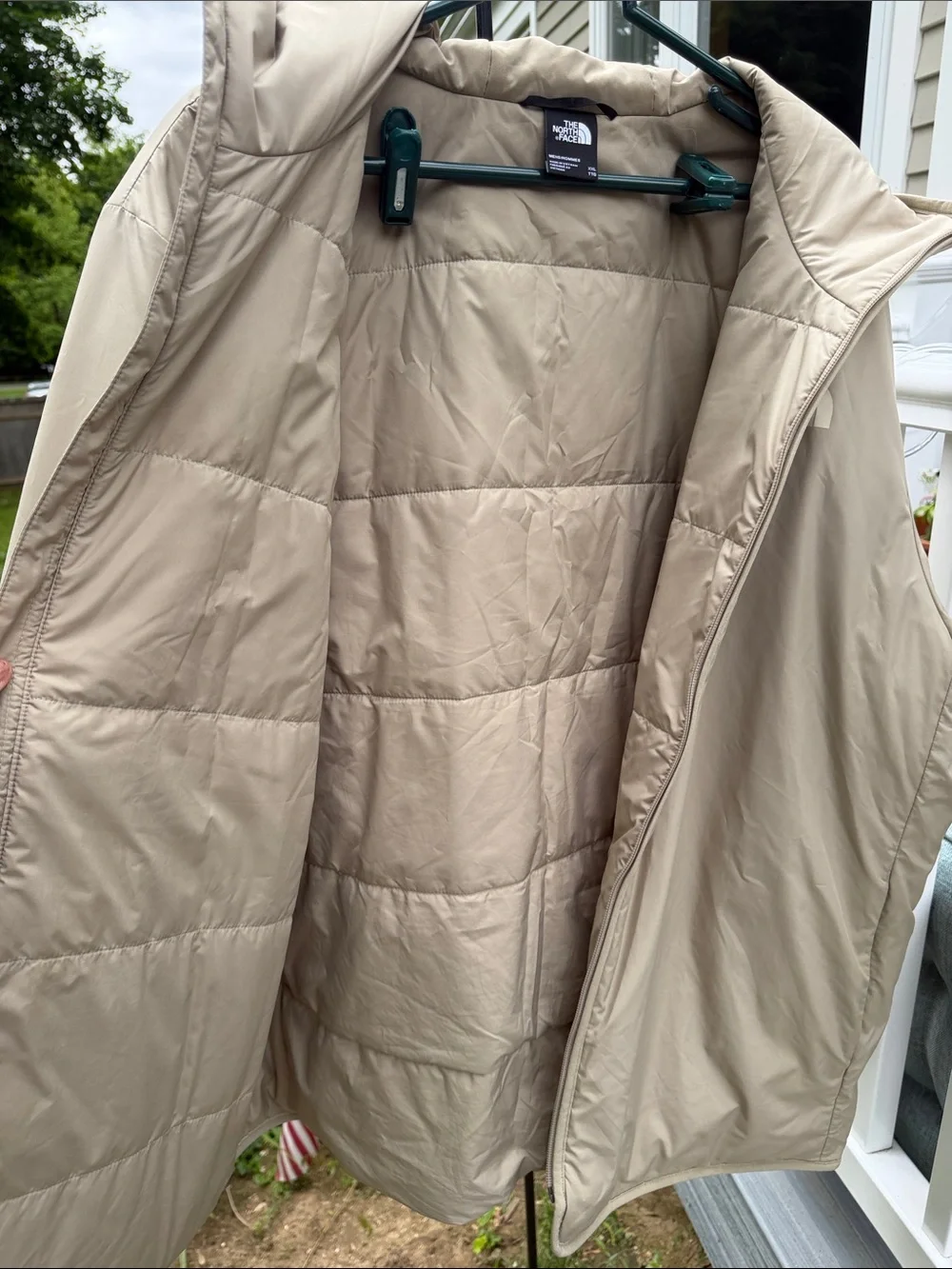 The North Face Men's Taupe Hooded Puffer Jacket - Picture 4 of 5